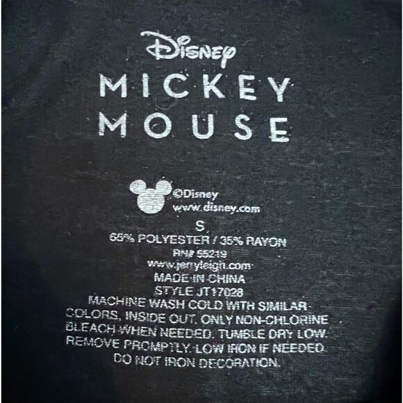 Disney Mickey Mouse “See No Evil” Black Graphic T-Shirt - Woman’s Size Small - Picture 6 of 7